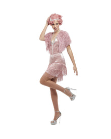 20er Jahre Pink Charleston Flapper Kostüm