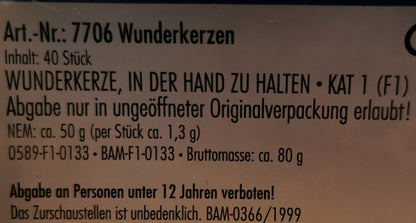 Wunderkerzen / Sternwerfer 40 St.