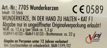 Wunderkerzen als Sternwerfer