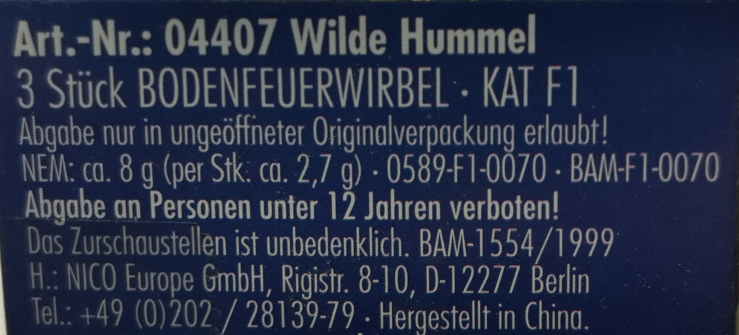 Wilde Hummel Bodenfeuerwirbel 3er Pack