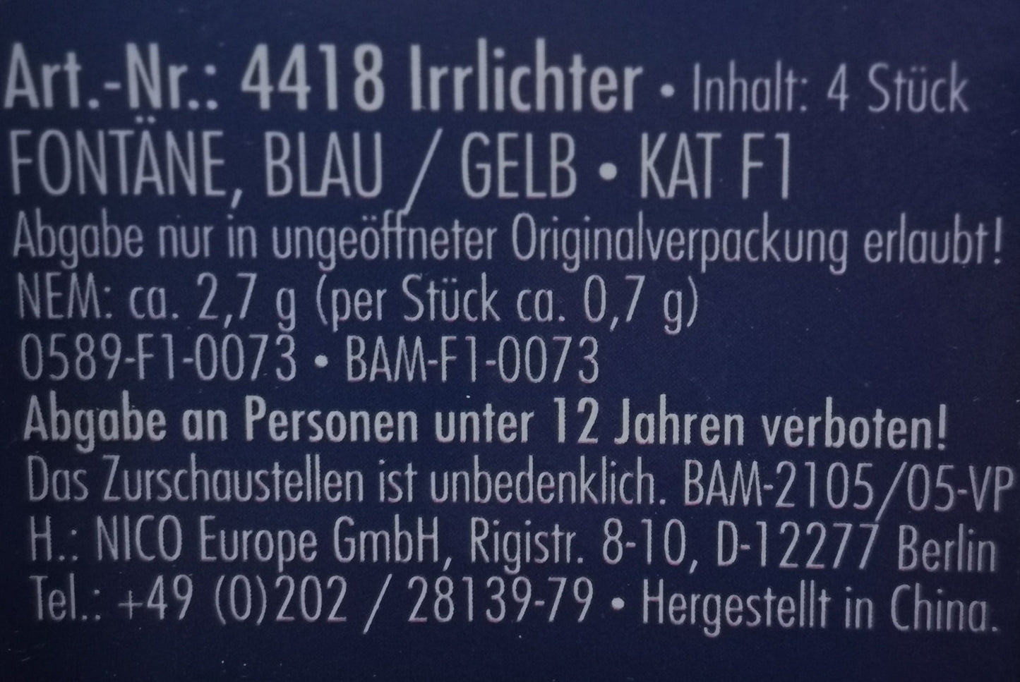 Irrlichter Feuerwerk