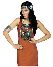 3-tlg. Indianer Kostümzubehör Set