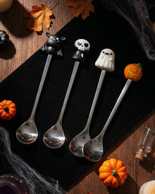 Halloween Löffel Set mit Figurengriff 4-tlg.