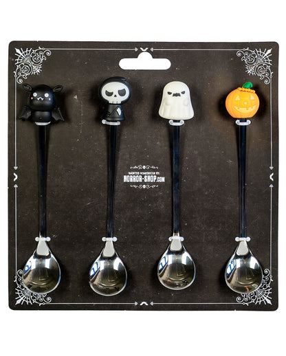 Halloween Löffel Set mit Figurengriff 4-tlg.
