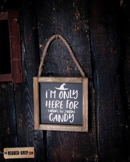 „I´m only here for the Candy“ Halloween Wandbild 15cm