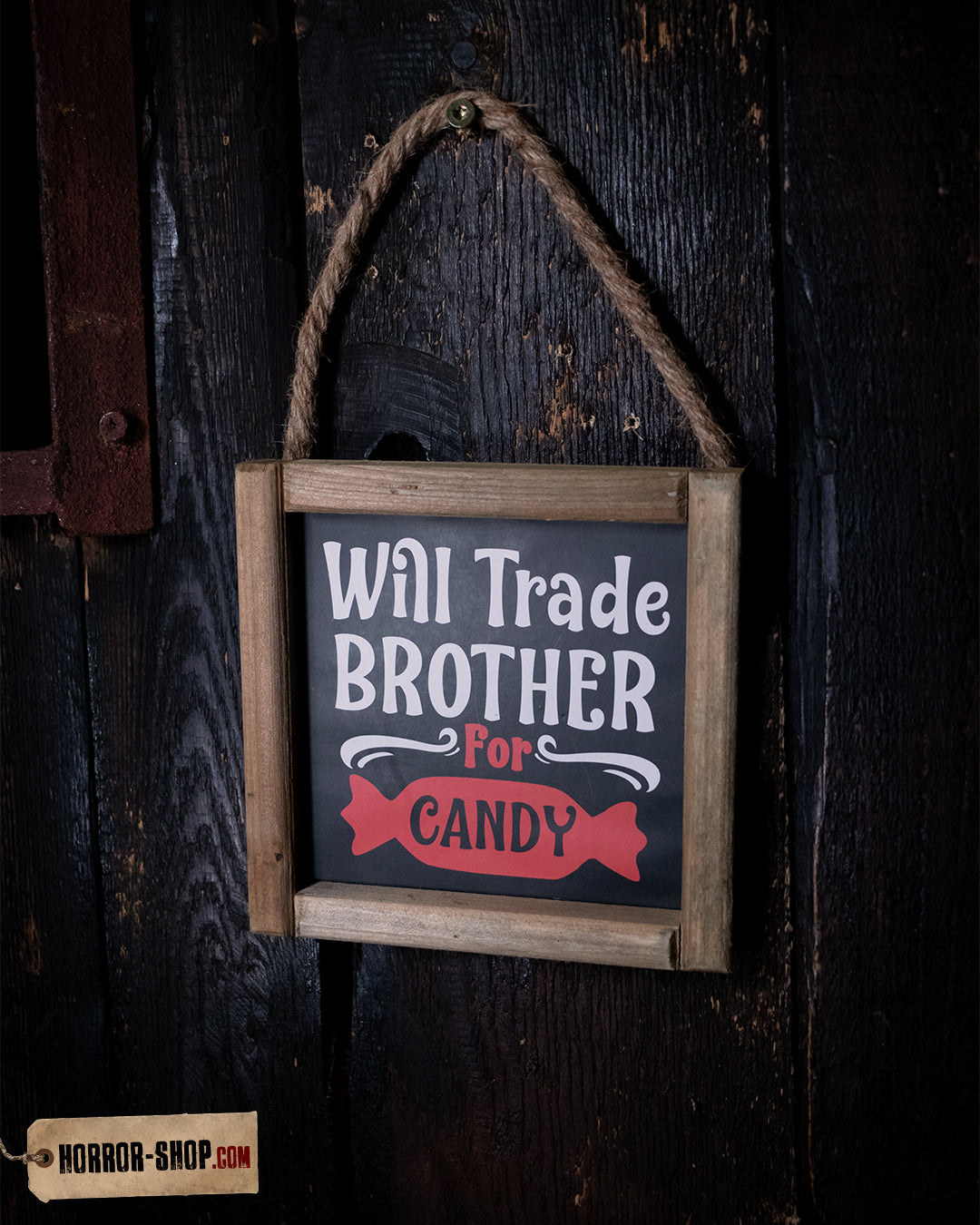 „Will Trade Brother for Candy“ Halloween Wandbild 15cm
