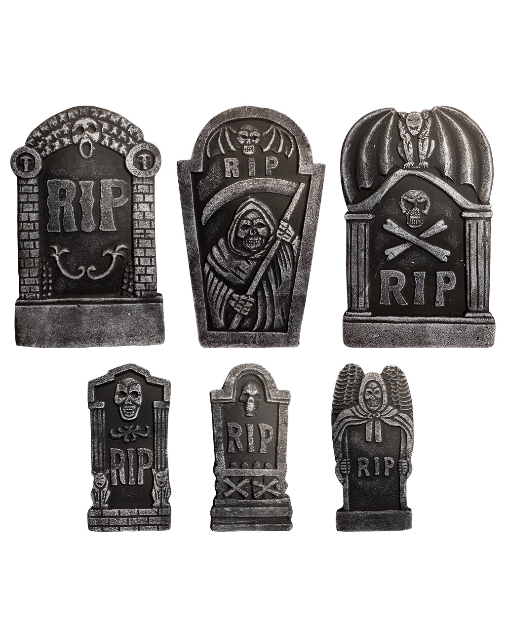 6-tlg. Halloween Grabstein Set 48cm