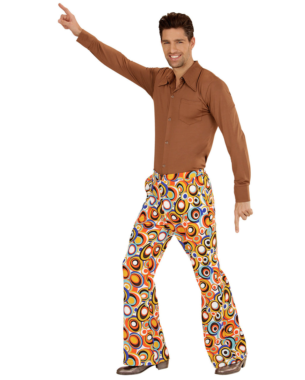 Herren Schlaghose bunte Kreise