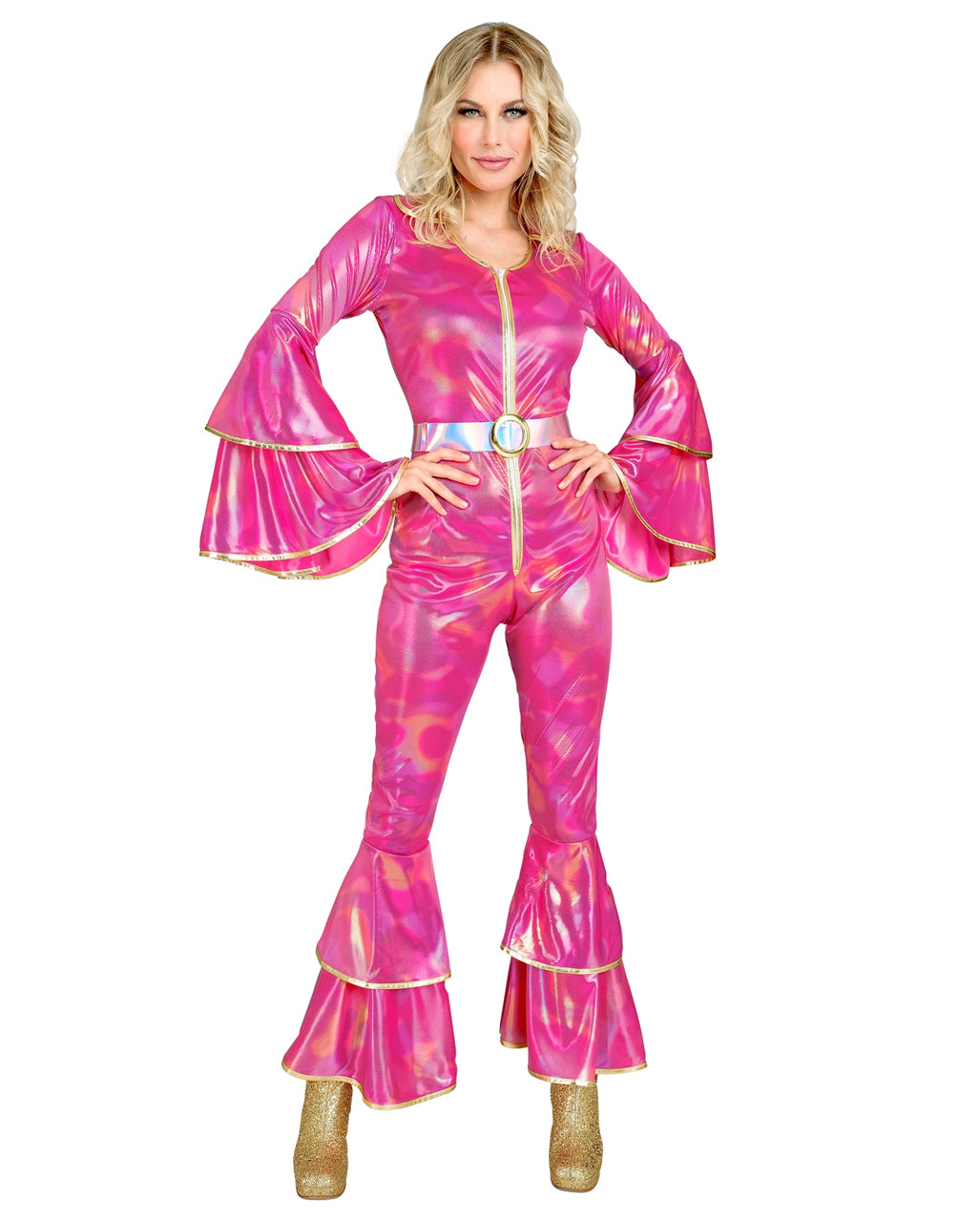 70's Pop Star Disco Overall Pink