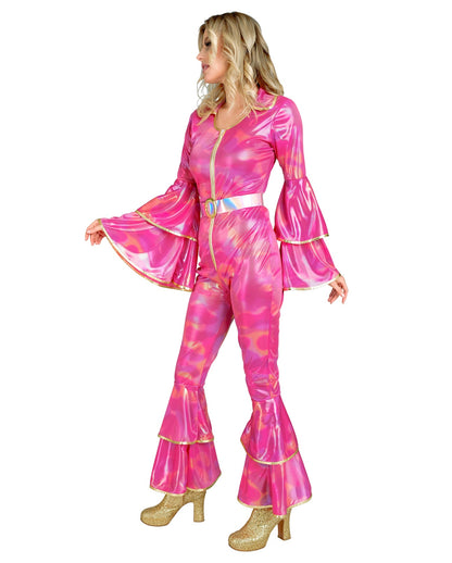 70's Pop Star Disco Overall Pink