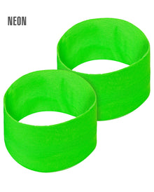 Neongrünes 80er Jahre Schweißarmband 2 Stück