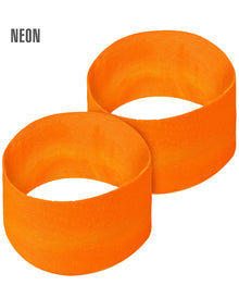 Neonoranges 80er Jahre Schweißarmband 2 Stück