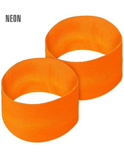 Neonoranges 80er Jahre Schweißarmband 2 Stück