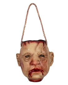 Blutiger abgetrennter Kopf als Tasche
