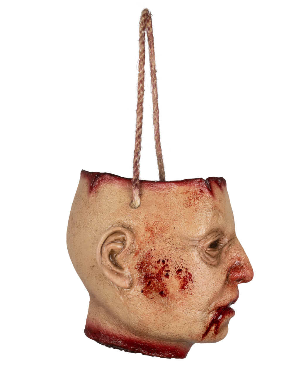 Blutiger abgetrennter Kopf als Tasche