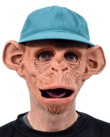 Schimpansen Maske mit Baseball Mütze