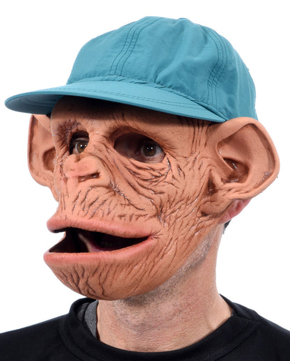 Schimpansen Maske mit Baseball Mütze