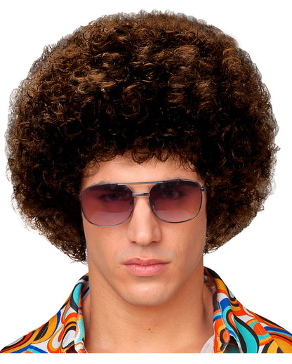 Afro Perücke Medium Braun