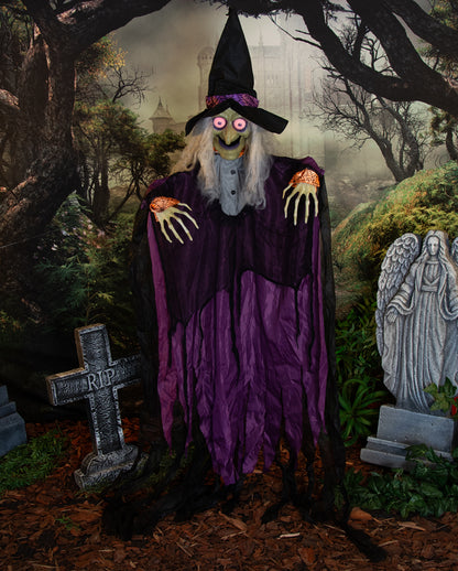 Agatha Hexe mit beweglichen Augen & Mund 183cm