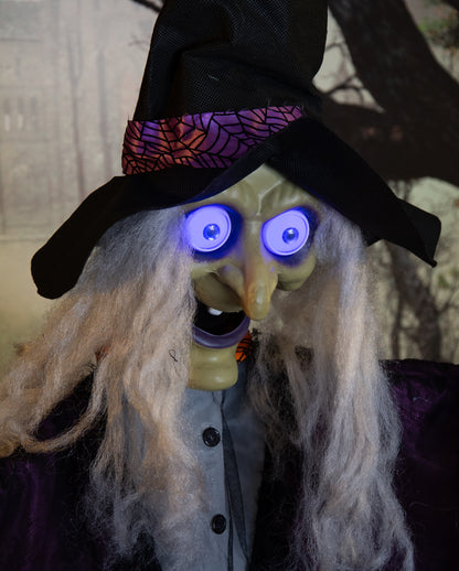 Agatha Hexe mit beweglichen Augen & Mund 183cm