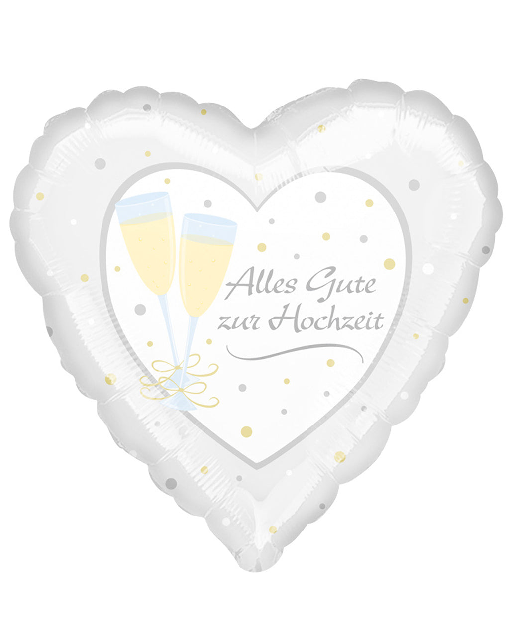 Alles Gute zur Hochzeit Folienballon Herz