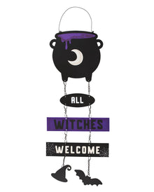 All Witches Welcome mit Hexenkessel 30cm