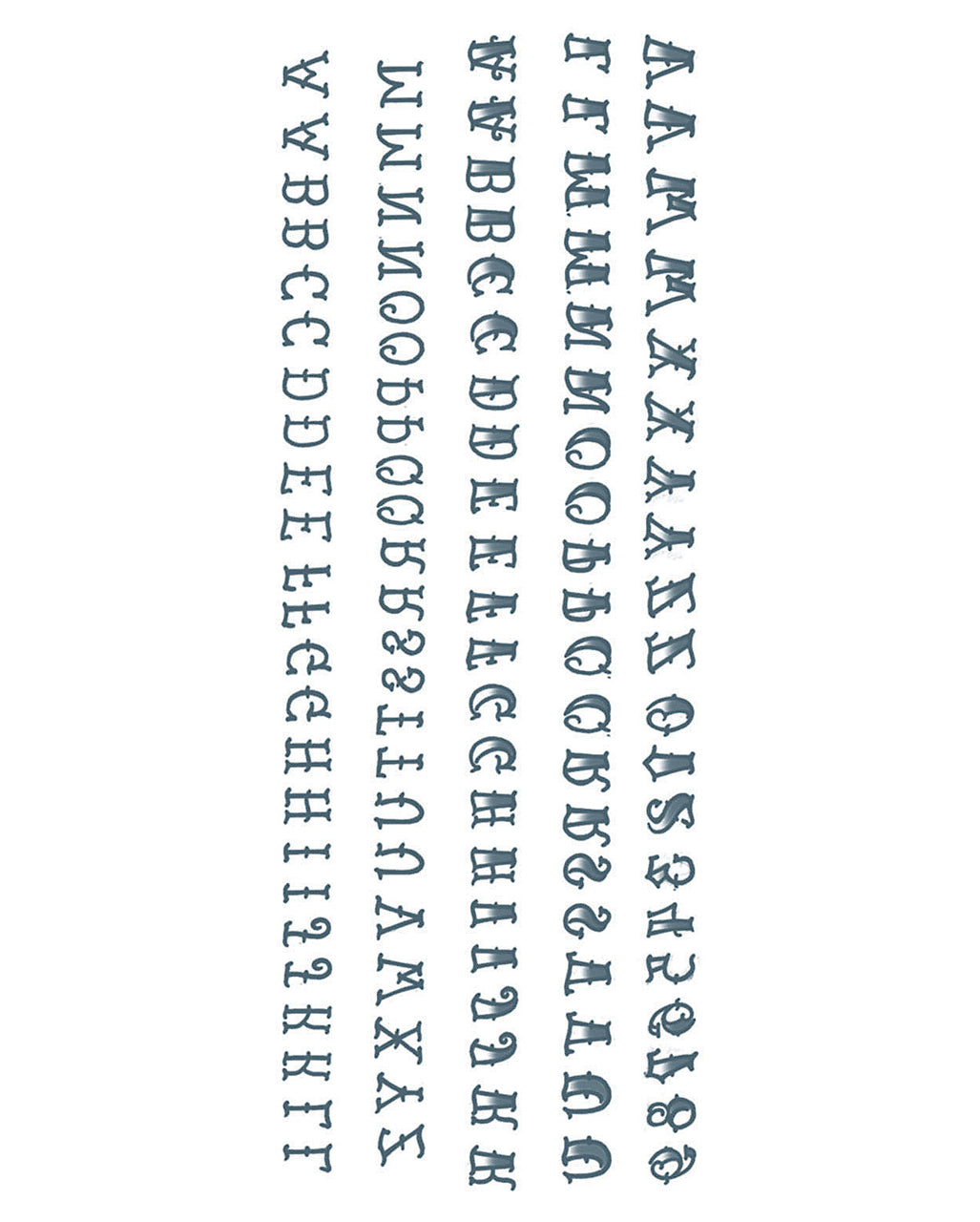 Alphabet Finger Klebetattoos