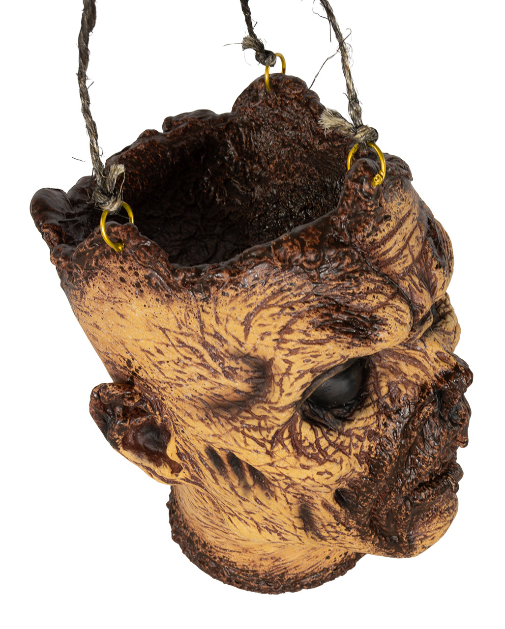 An Schädeldecke aufgehängter Folterkopf 25cm