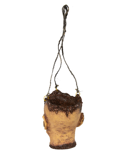An Schädeldecke aufgehängter Folterkopf 25cm