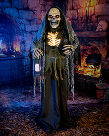 Animierter Medieval Reaper mit Laterne & Kette 170cm