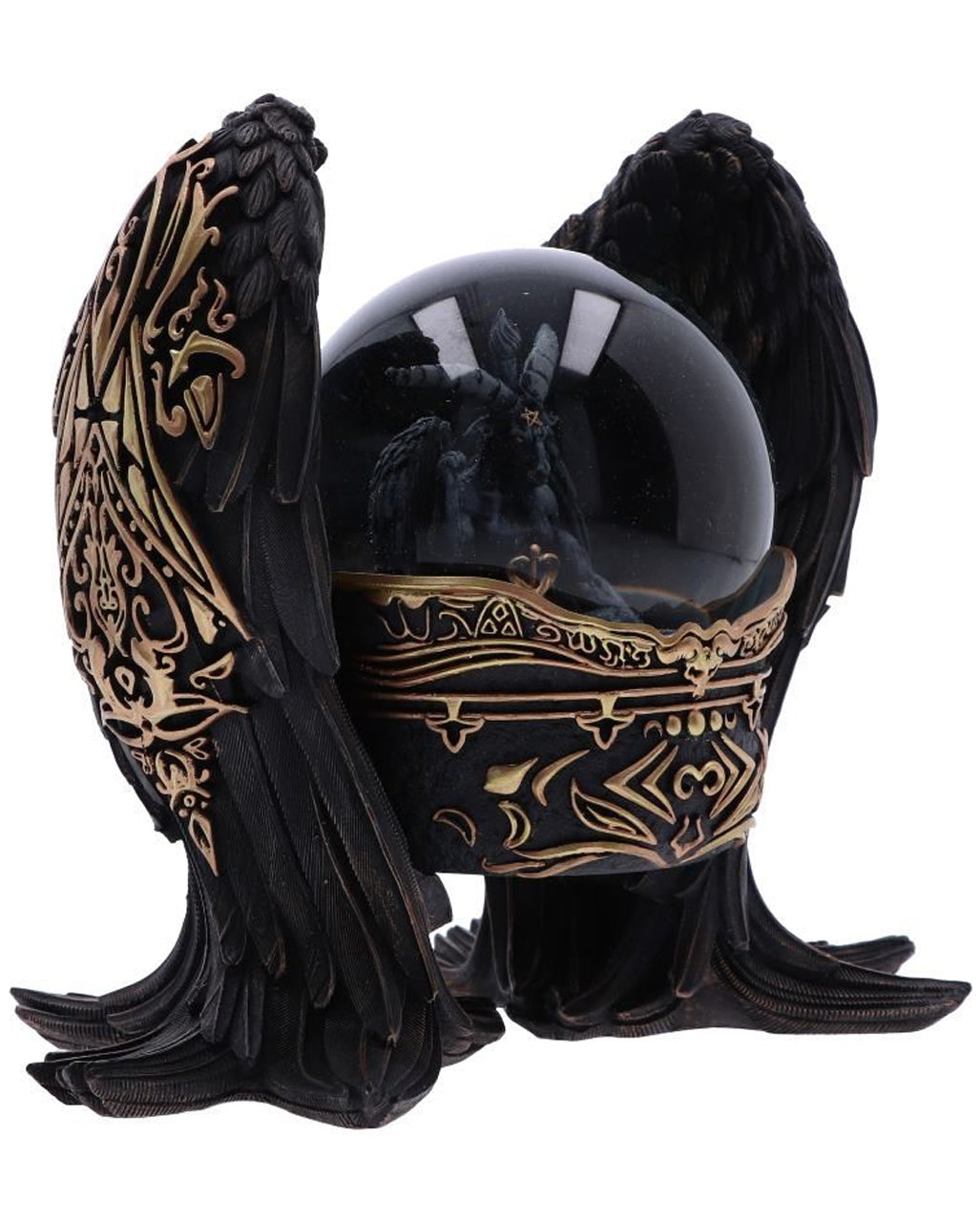 Gotische Baphomet Schneekugel 22,5cm