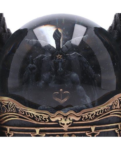 Gotische Baphomet Schneekugel 22,5cm