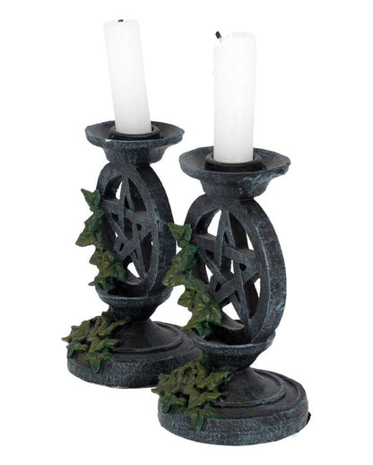 Antike Pentagramm Kerzenständer 2 St.