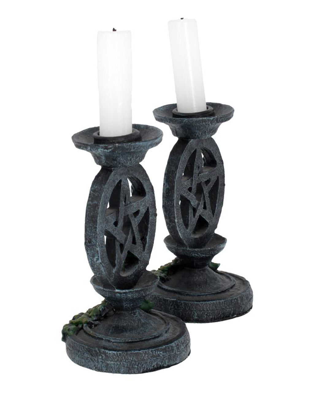 Antike Pentagramm Kerzenständer 2 St.