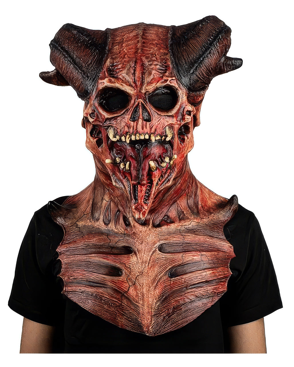 Astaroth Teufels Maske mit Brustpanzer