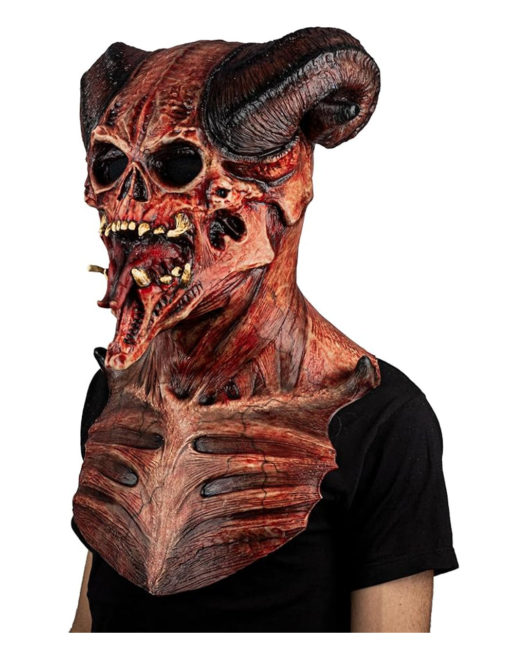 Astaroth Teufels Maske mit Brustpanzer