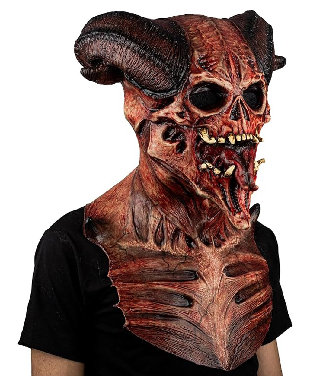 Astaroth Teufels Maske mit Brustpanzer