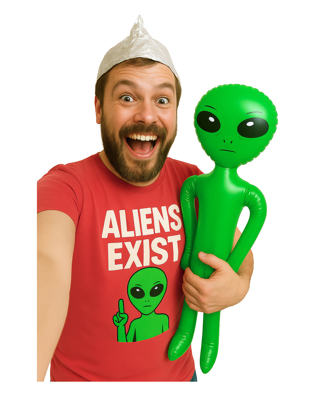 Grüner, aufblasbarer Alien 85cm