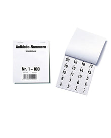 100 Stück Aufklebe-Nummern