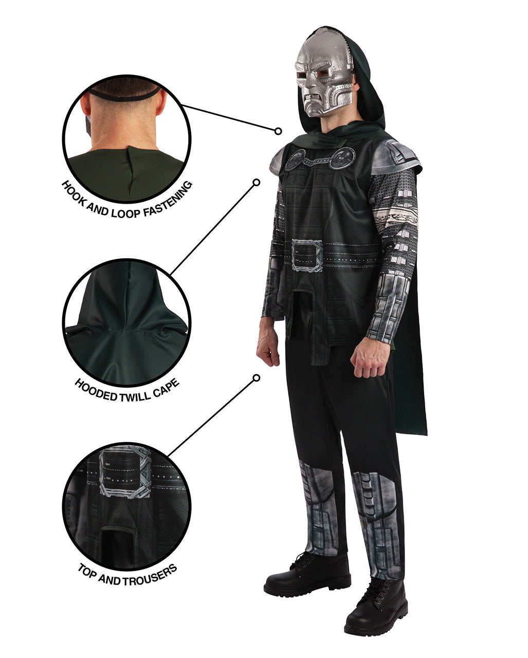 Avengers Doomsday Dr Doom Deluxe Kostüm für Herren