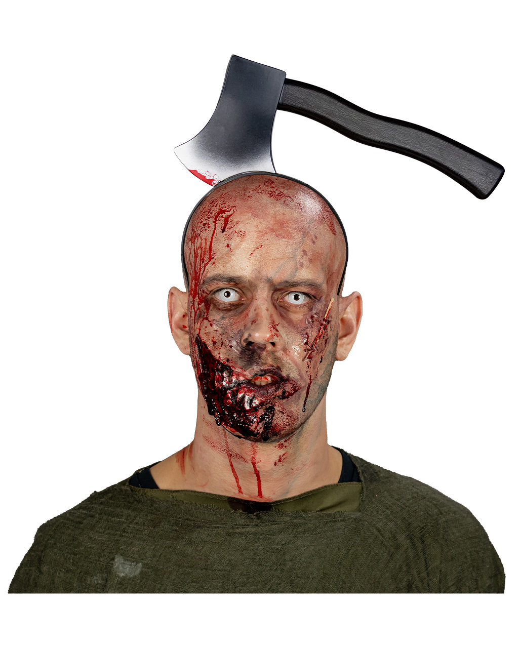 Axe In The Head As Costume Accessory