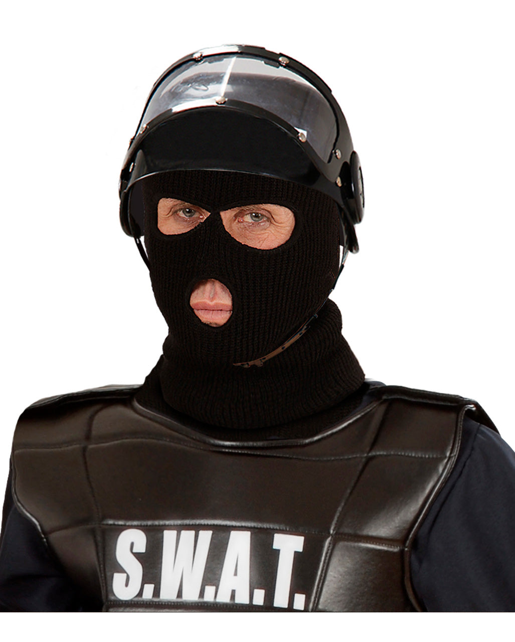 Schwarze Balaclava Maske als Sturmhaube
