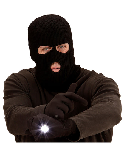 Schwarze Balaclava Maske als Sturmhaube