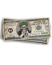 Bank Of Crazy City 100 Dollar Bills Play Money