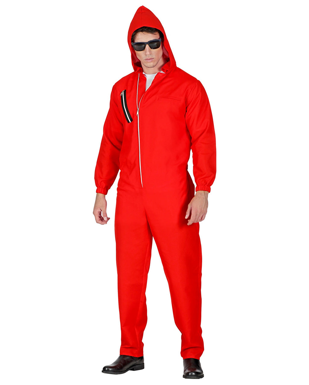 Bankräuber Kostüm Overall Rot Unisex