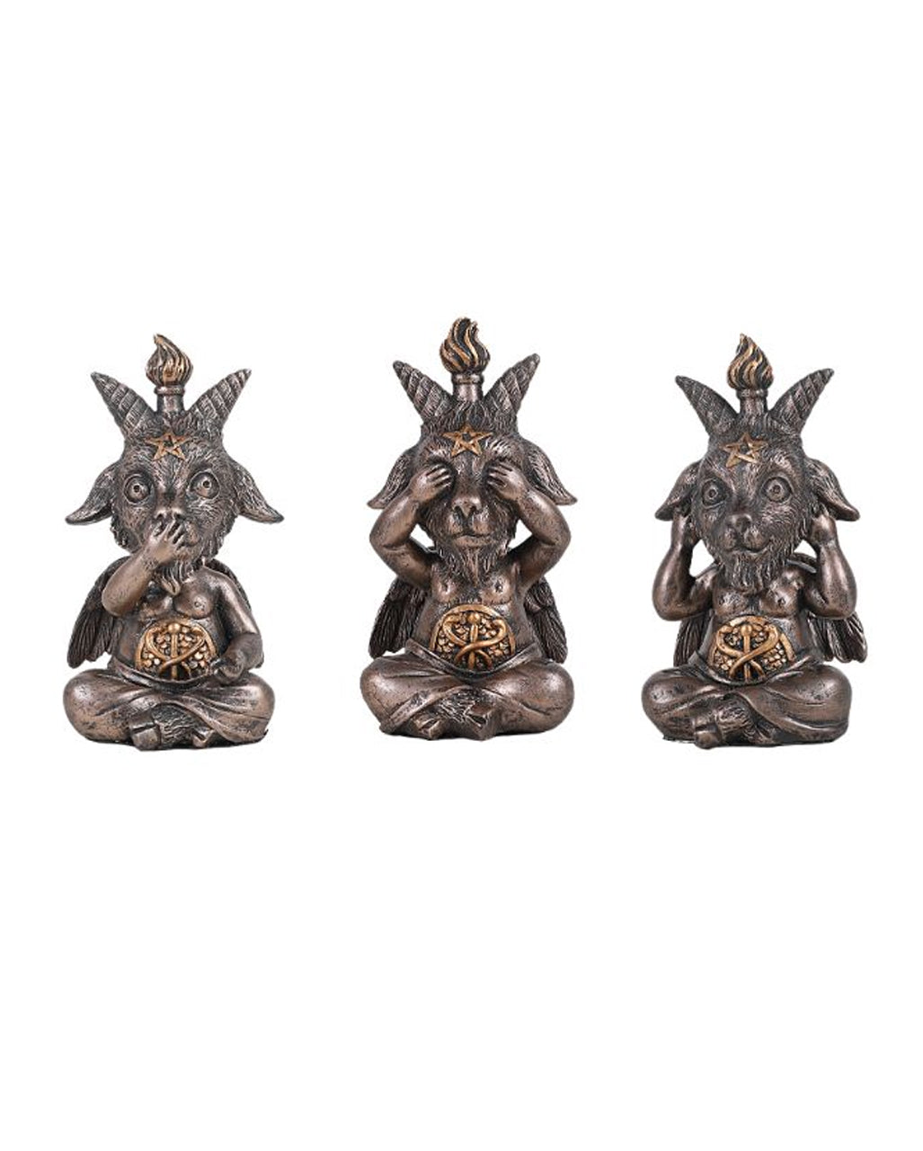 See, Speak, Hear No Evil - Baphomet Figuren