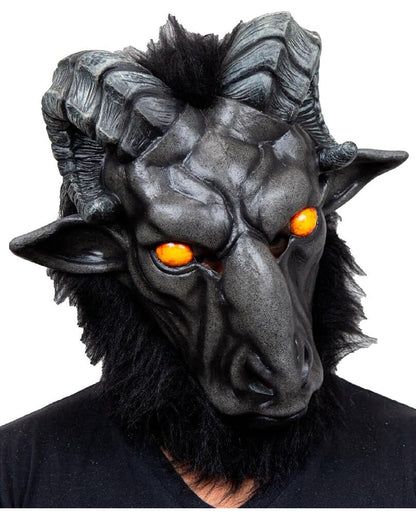 Baphomet Maske mit Kunsthaar