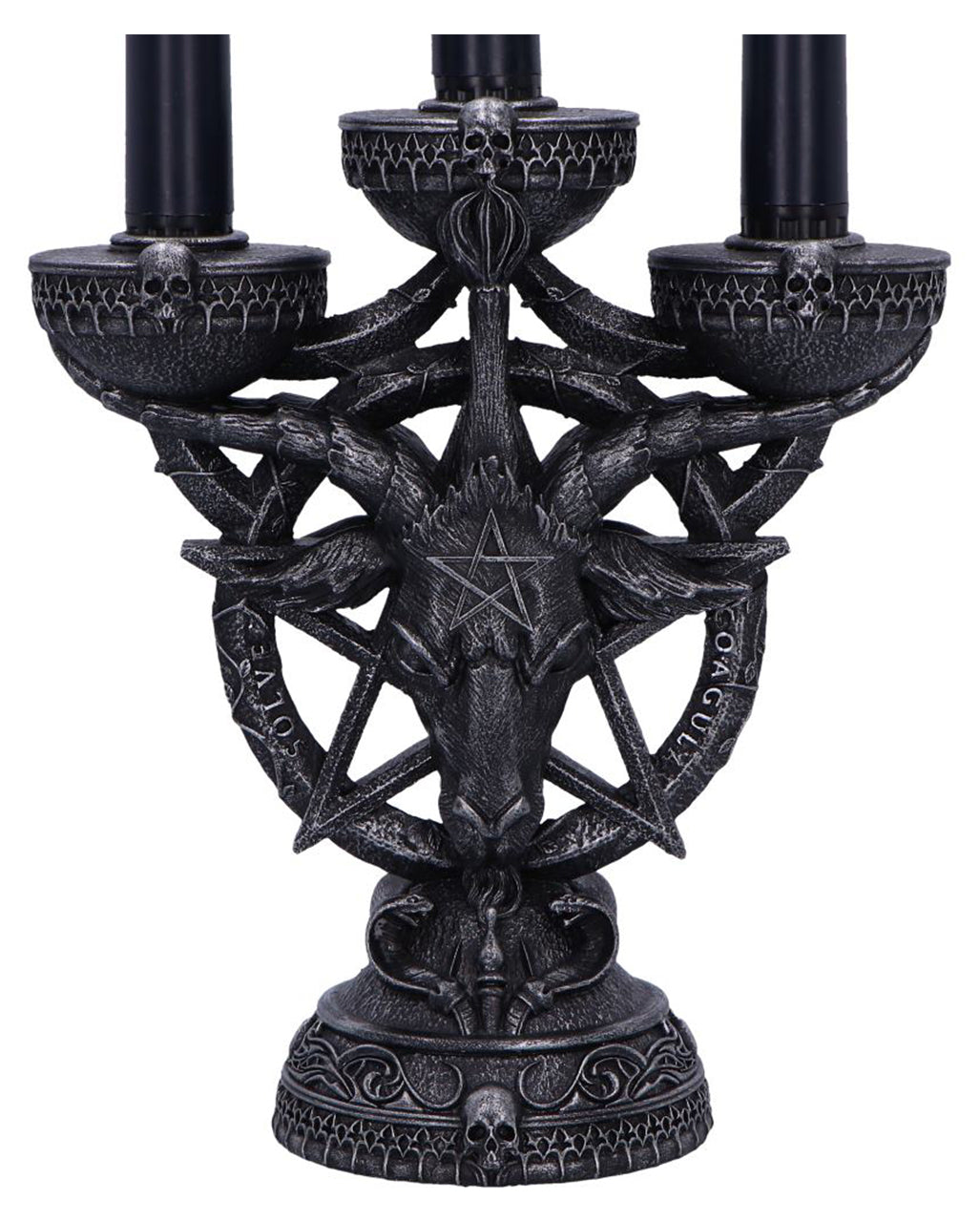 Baphomet's Strahlender Kerzenleuchter mit LED Kerzen 46cm