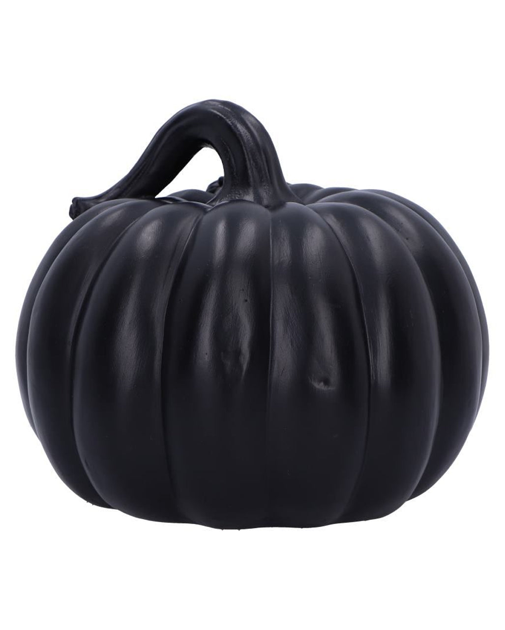 Schwarzer Barock Kürbis mit goldenem Totenkopf 20cm