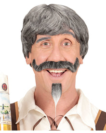 Bayerische Männerperücke mit Schnurrbart & Kinnbart